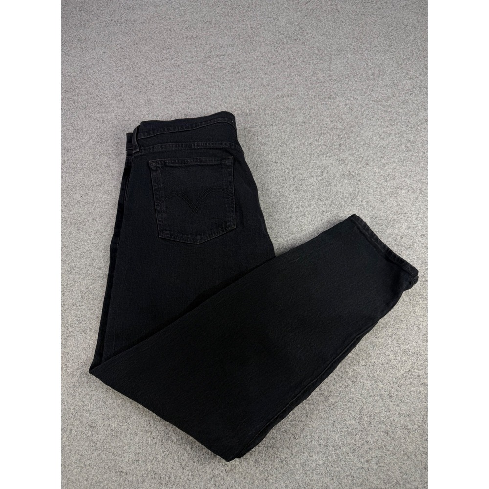 Levis Wedgie High Rise Tapered Leg Jeans Black Denim 228610064 Womens 32 NWT